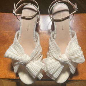 Loeffler Randall Dahlia Pearl Pleated Bow Heel